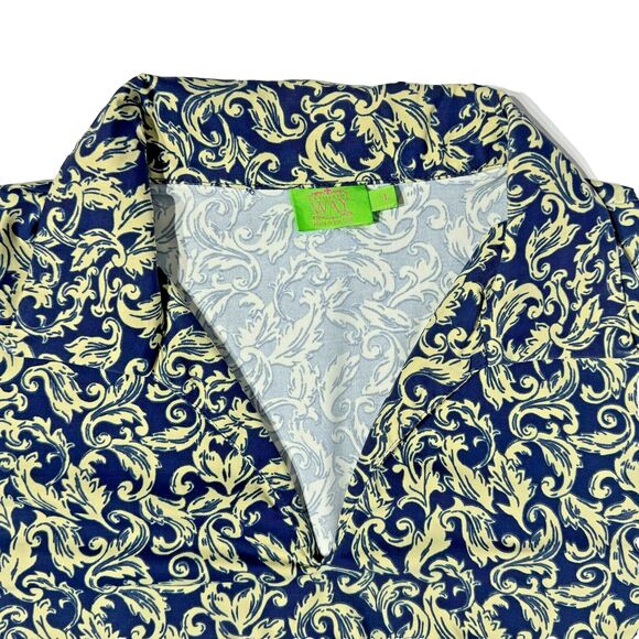 Katherine Way St. Regis Sleeveless Stretch V-Neck Shift Dress Women's Large Navy - Picture 4 of 6